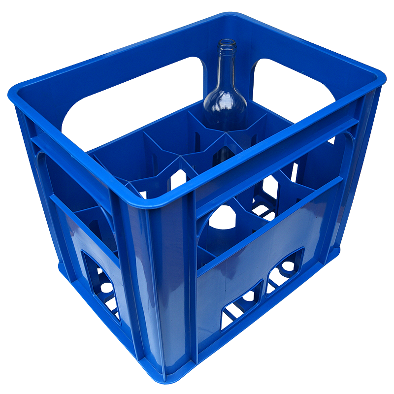 Plastic Bottle Crate Holds 12 Wine Bottles